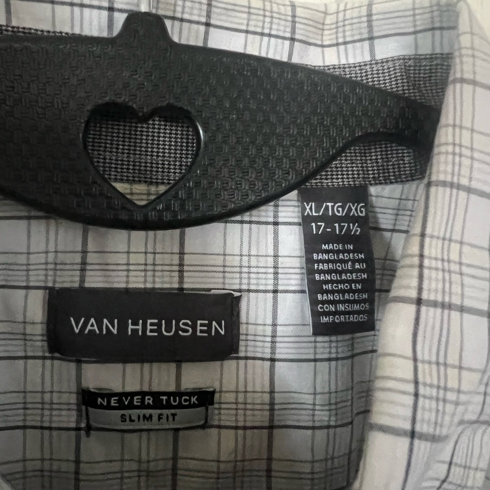 Van Heusen Never Tuck Slim Fit Checkered Shirt